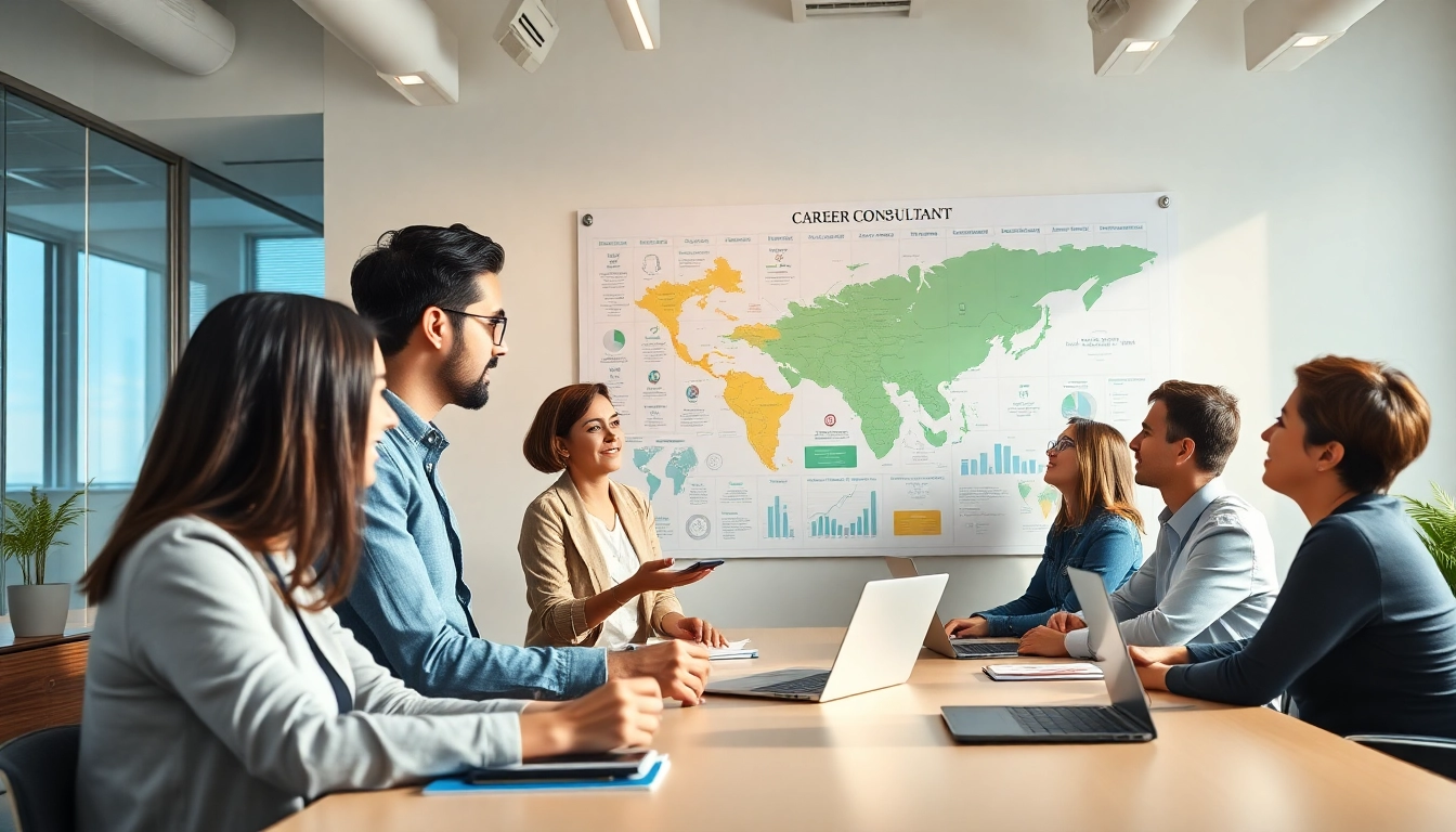 How to find my perfect career with a professional consultant in a bright office setting.