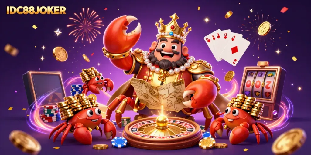 Experience the exciting world of IDC88JOKER with vibrant casino characters and dynamic elements.