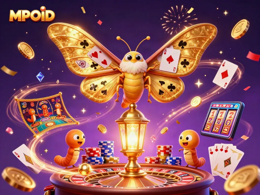 MPOID showcases a vibrant casino scene with dynamic characters and winning symbols in 2026
