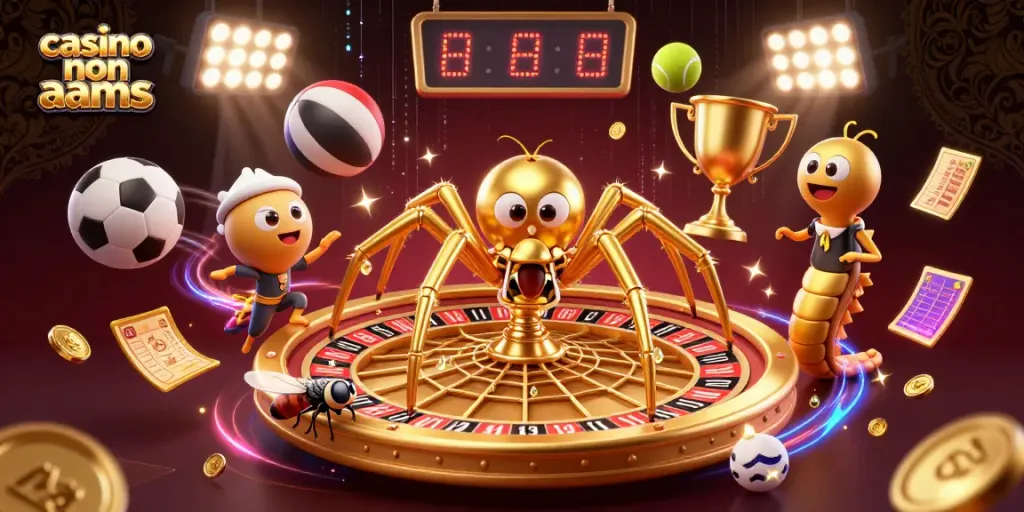 Giocatori nei casino non AAMS scommettono su una ruota della fortuna in un'atmosfera vibrante.