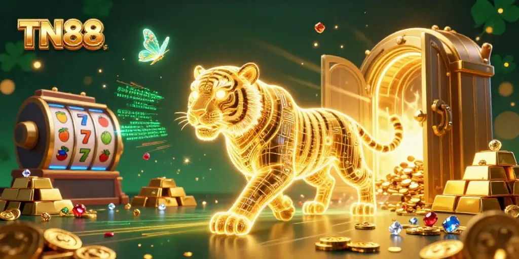 Experience the excitement of TN88's dynamic casino world with our vibrant 3D illustration.