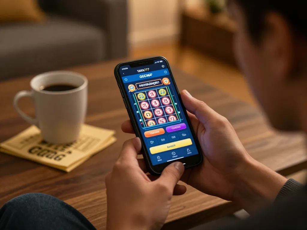 TAYA777 GCash user enjoying mobile casino experience with engaging game interface
