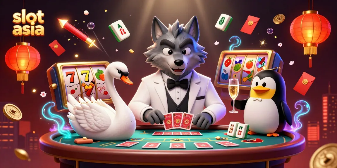 Spin and win at slot asia with vibrant characters, jackpot reels, and festive elements!