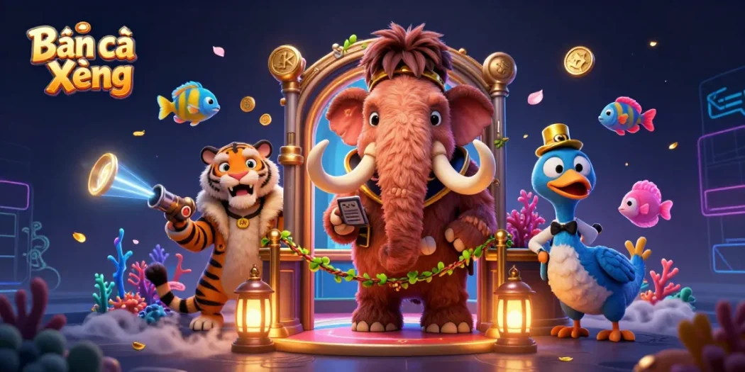 Experience the thrill of Bắn cá Xèng with vibrant fish, fun characters, and exciting game elements.