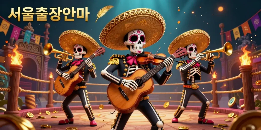 Experience premium 서울출장안마 services with a vibrant mariachi band in a lively casino setting.